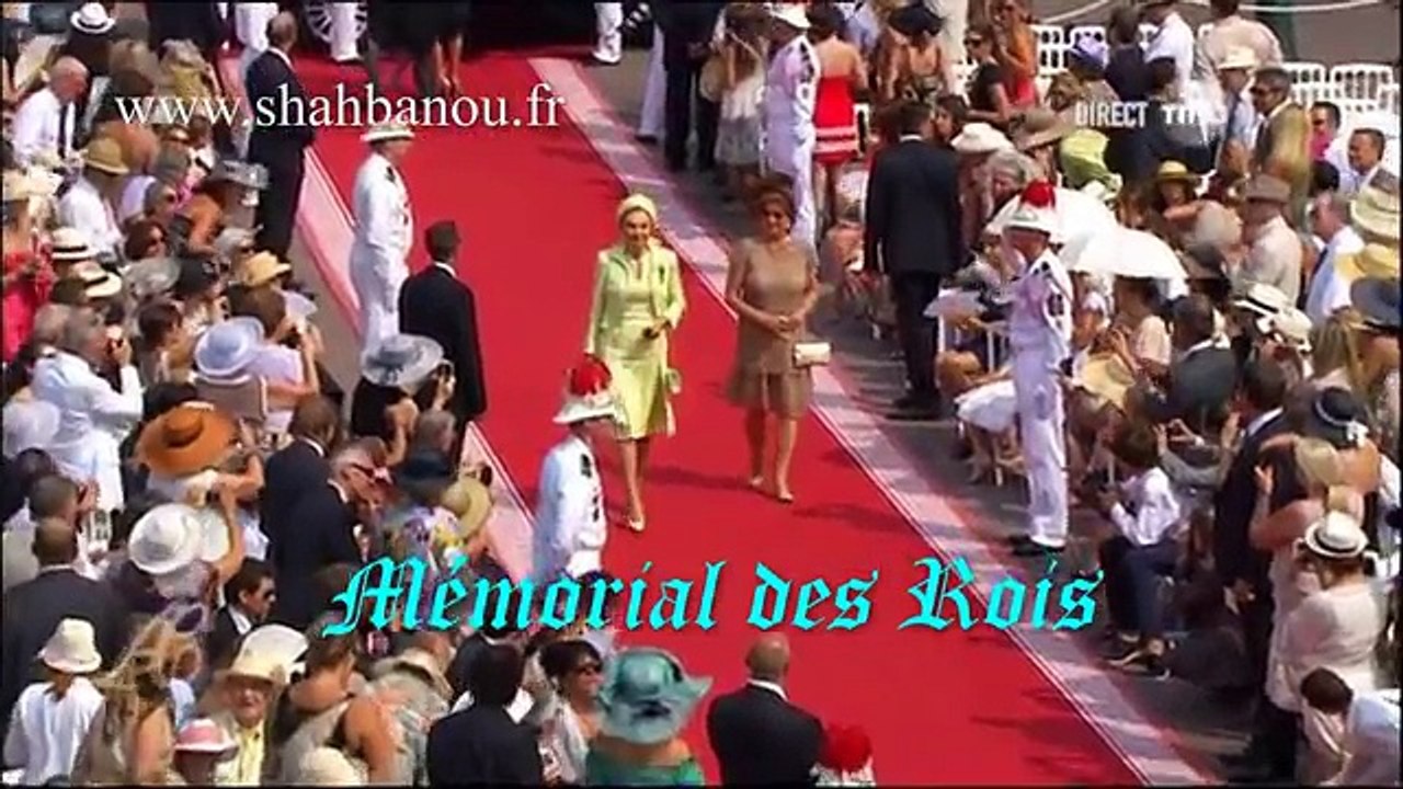 La Shahbanou d'Iran Sa Majesté l'Impératrice Farah Pahlavi au mariage du Prince Albert de Monaco