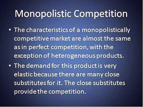 Four types of market structures