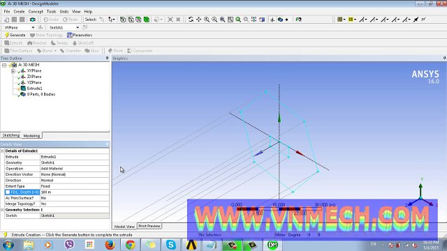 ANSYS 16 TUTORIAL 2: 3D MODELING AND MESHING