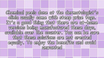 Useful Information On Performing At Home Chemical Peels