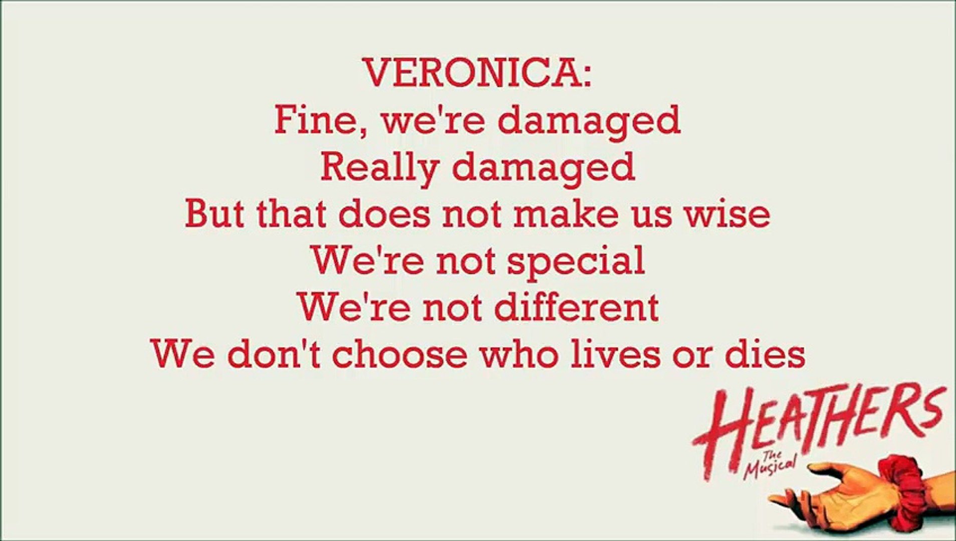 Seventeen - Heathers The Musical LYRICS - Vidéo Dailymotion