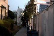 Rent a cop attempts to stop free speech, real LAPD cop 