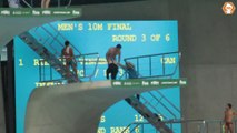Streaker jumps into pool at Diving World Series - World Diving Championship Hijack