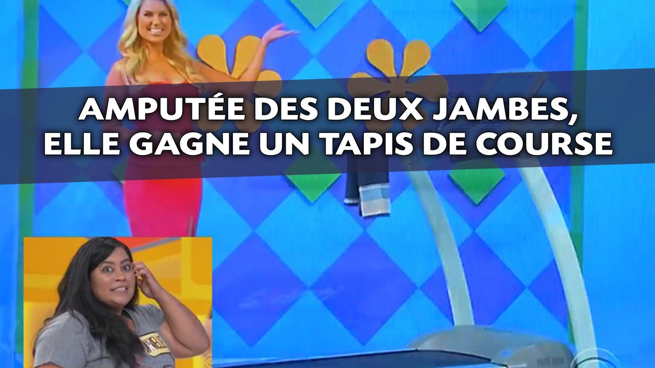 Amputée des deux jambes, elle gagne un tapis de course à pied au Juste Prix