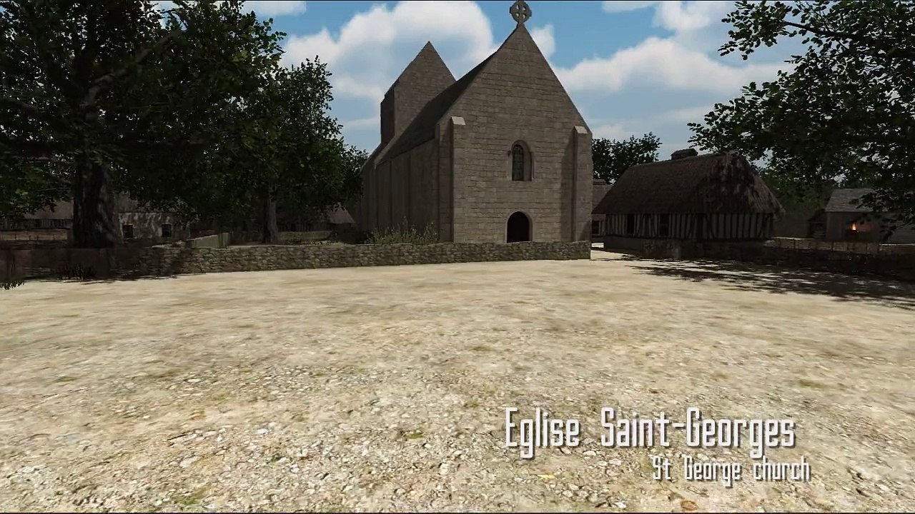 Restitution 3D de l’église Saint-Georges du château de Caen au 12e siècle