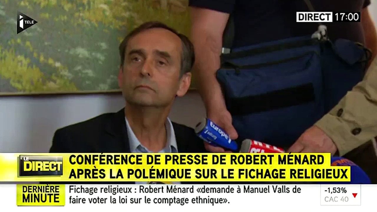 Clash entre Robert Ménard et un journaliste d' iTélé
