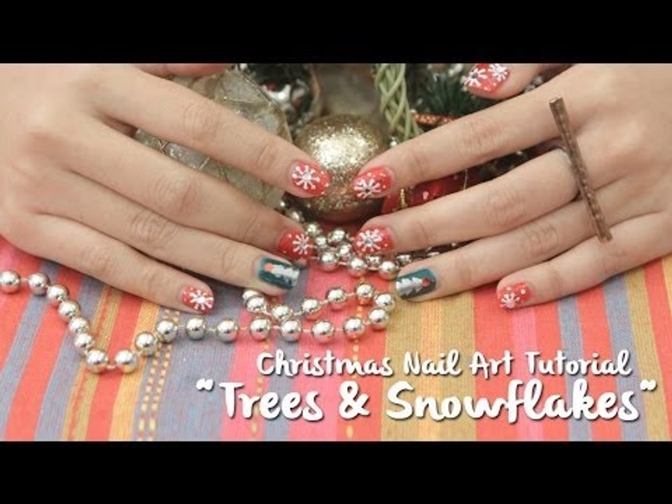 Tutorial Nail Art Motif Snowflakes Untuk Natal