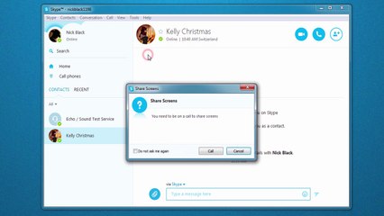 How to share screen on Skype