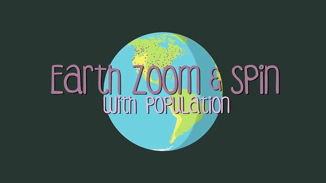 After Effects Project Files - Earth Zoom and Spin with Population Template - VideoHive 9768386