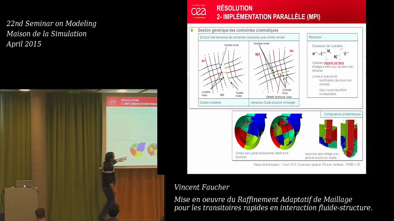 Seminar on Modeling Apr 2015 - Vincent Faucher:  Mise en oeuvre du Raffinement Adaptatif de Maillage pour les transitoir