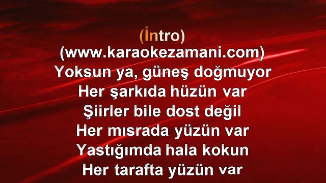 Fatih Kısaparmak - Sen Yoksun Ya - 2000 - TÜRKÇE KARAOKE