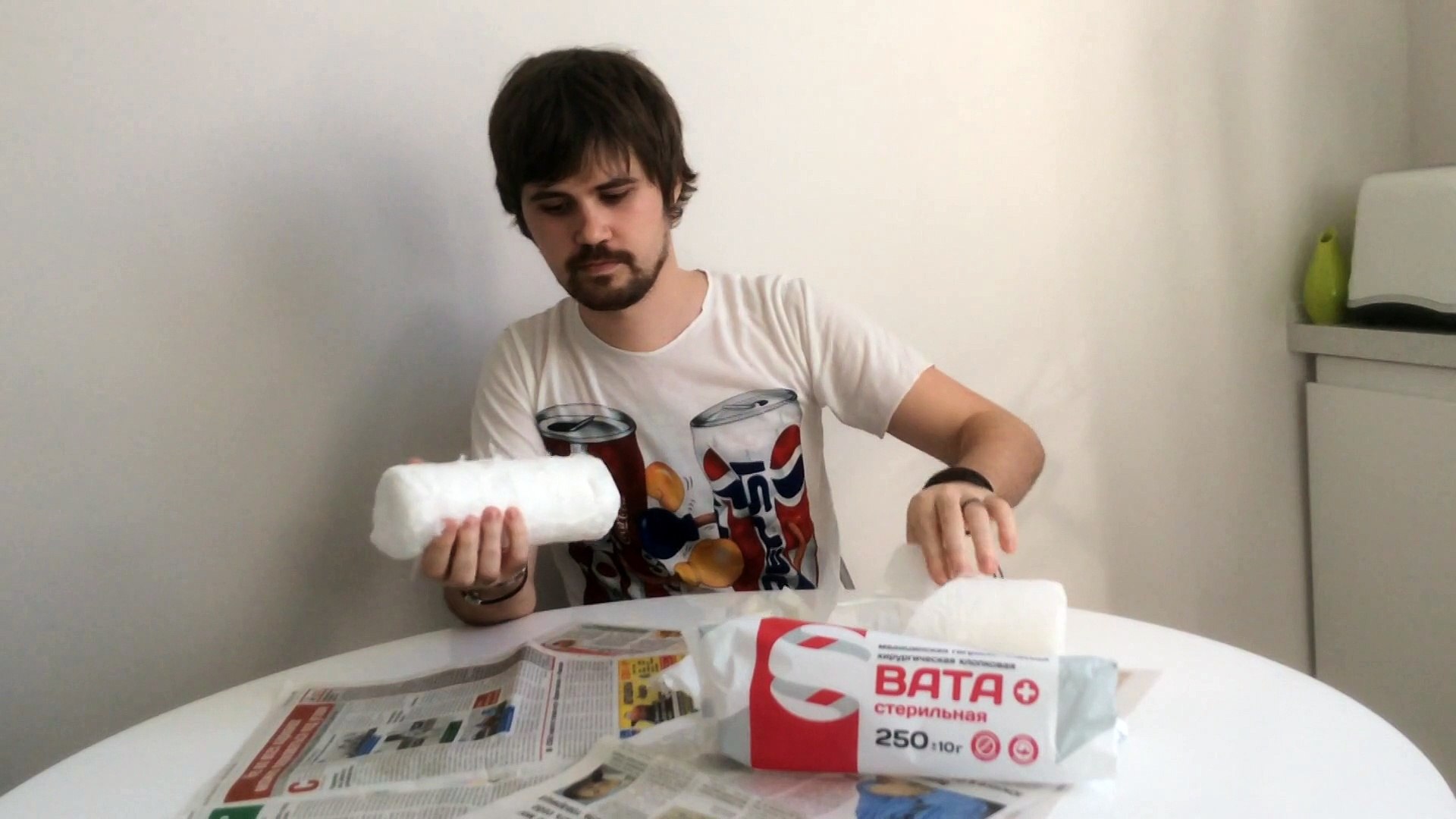 Вася Обломов - раскатывает вату