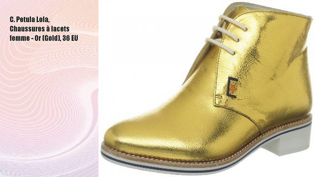 C. Petula Lola, Chaussures à lacets femme - Or (Gold