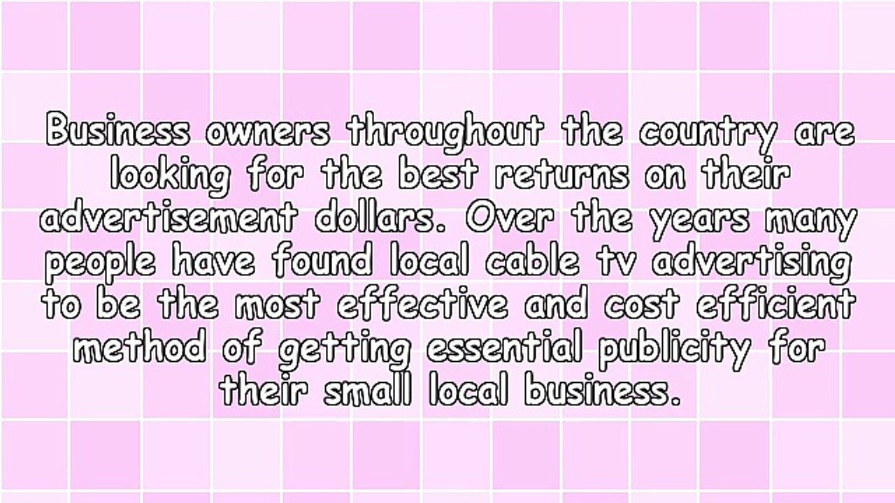 The Best Local Cable Tv Advertising