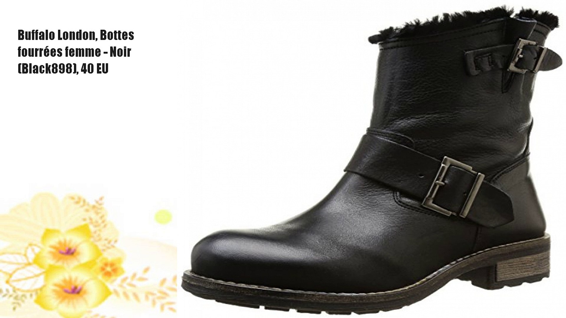 Buffalo London Bottes Fourrees Femme Noir Black898 Video Dailymotion