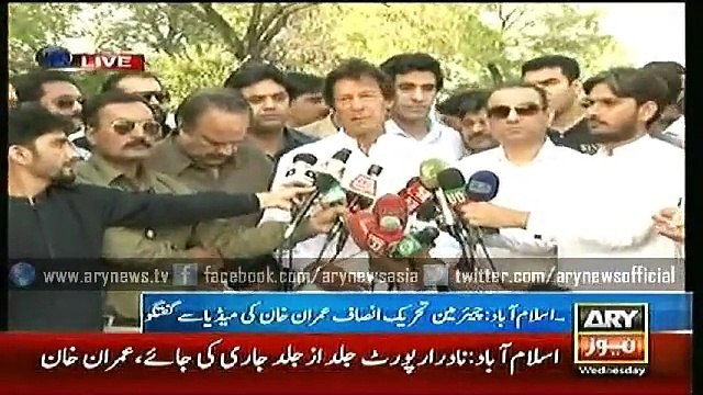 Imran talks to media after meeting chairman Nadra