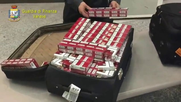 Malpensa (Va) - sequestrate 3 tonnellate di sigarette pericolose