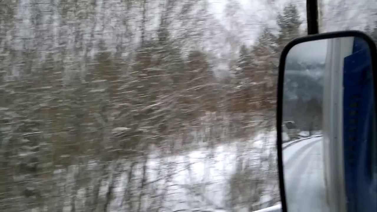 Ice Road Trucking In Mountain Roads , Norway 2011. Steep, high and icy.