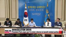 President Park checks progress of her deregulation drive
