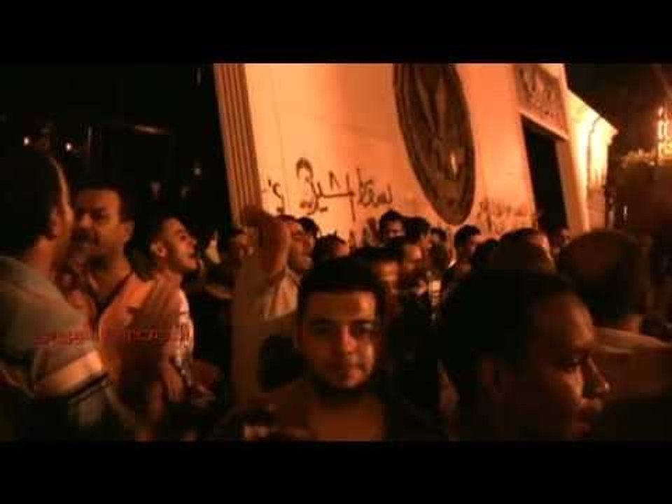 مبنى الأدلة الجنائية يحترق