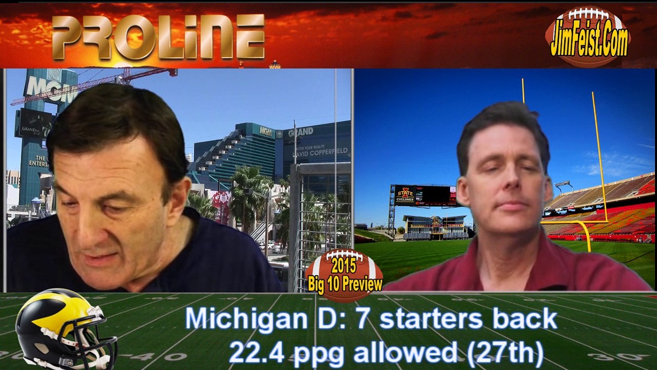 2015 Big 10 Football Betting Preview Part I (Ohio St, Michigan St, Michigan, Maryland)