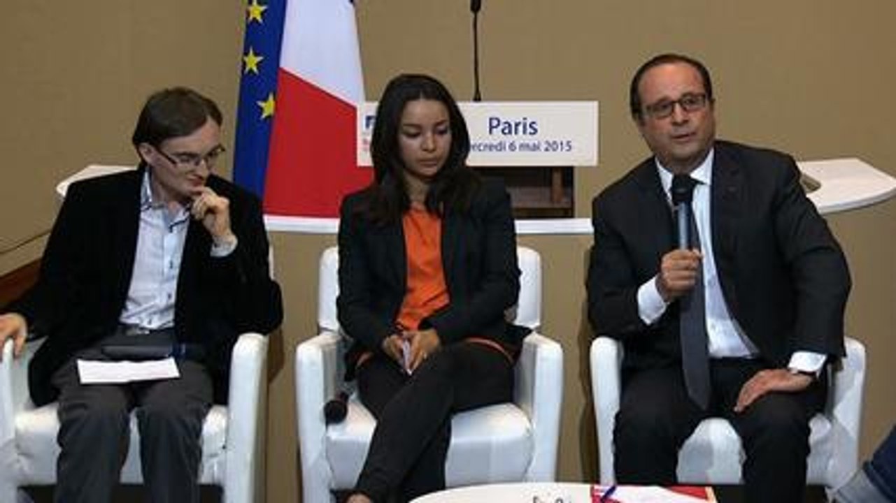 Table ronde avec huit jeunes Français au Conseil économique, social et environnemental (CESE)