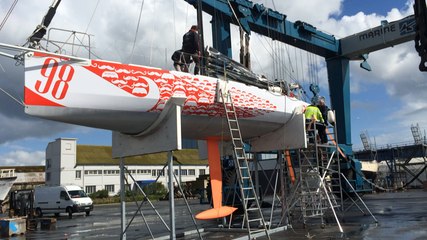 Mise à l'eau de Moustache Solidaire