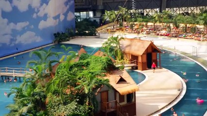 Crazy German Water Park with father and son