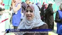 Palestinian women urge reconstruction 8 months after summer war
