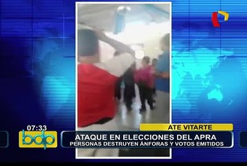 Descargar video: Ataque en elecciones internas del APRA: destruyen ánforas y votos emitidos