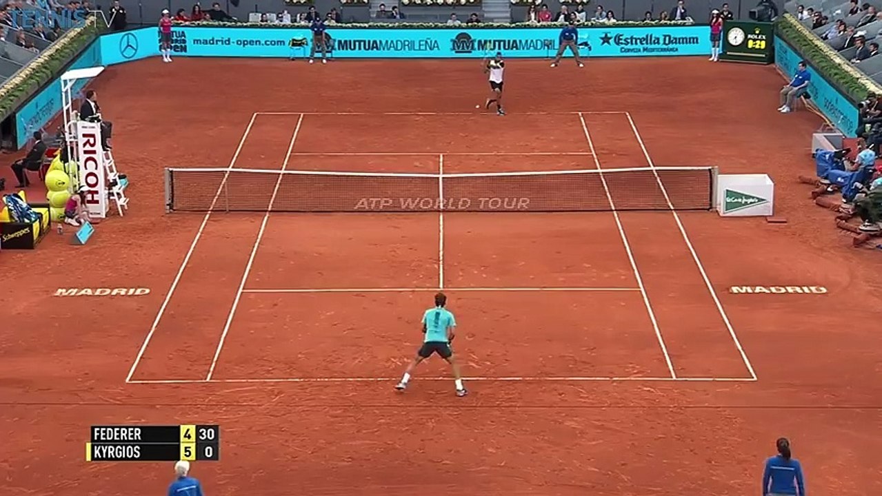 Roger Federer vs Nick Kyrgios - Mutua Madrid Open 2015 - ateeksheikh
