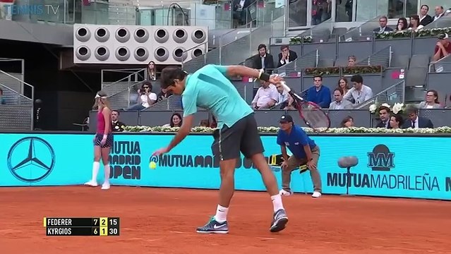Roger Federer vs Nick Kyrgios - Mutua Madrid Open 2015 - ateeksheikh