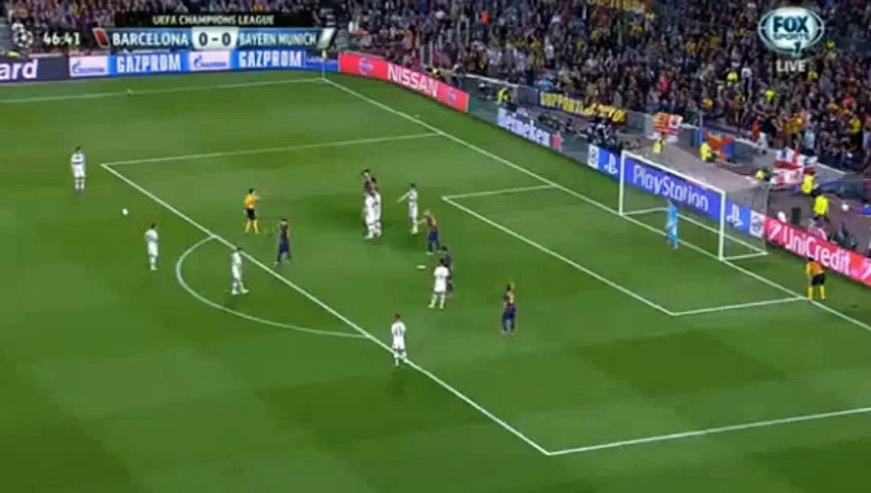Xabi Alonso Free kick Barcelona 0-0 Bayern Munich Champions League 06.05.2015