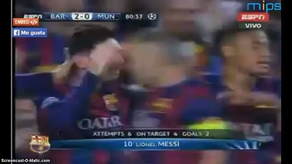 LEO MESSI SEGUNDO GOL CONTRA BAYER MUNICH