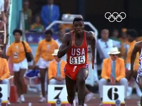 Carl Lewis Wins 100m, Relay and Long Jump Gold - Los Angeles 1984 Olympics
