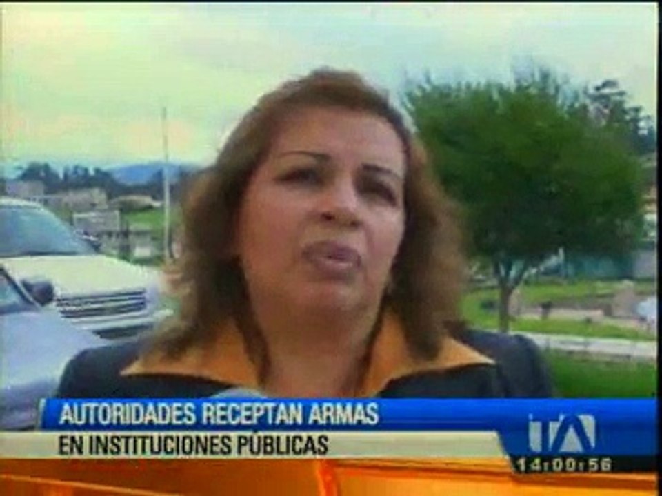 Autoridades receptan armas en instituciones públicas