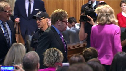 Sir Elton John urges Congress to continue fight against AIDS