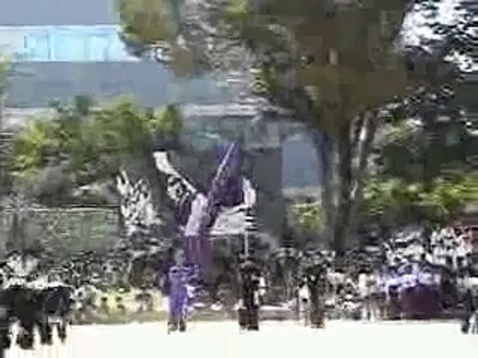 体育祭、応援団演舞(2002年、熊本高校)