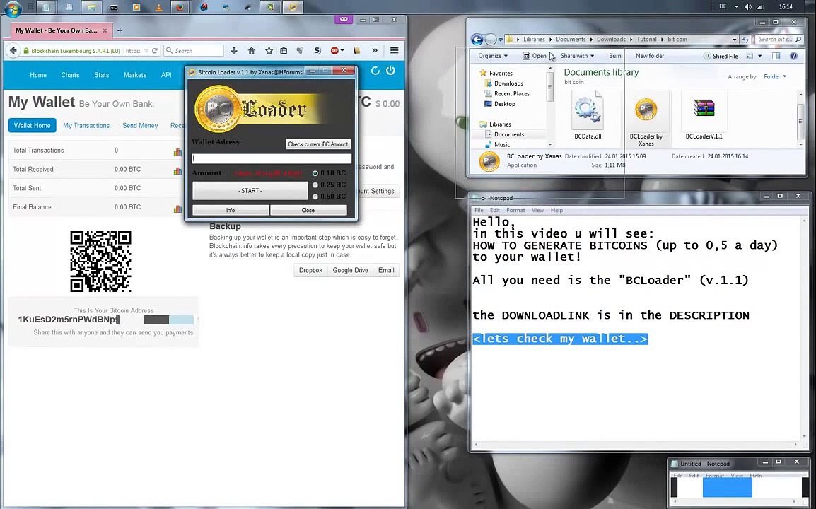 BITCOIN Loader V1.5 release 28/04/2015  DL link ↓Below↓