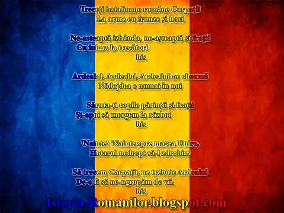 Corul armatei romane - treceti batalioane romane carpatii ( versuri)