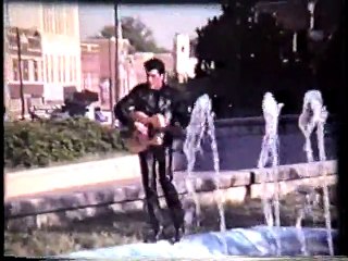 Joe in Memphis 11-4-89   Elvis statue + Elvis cemetery  10-10-90