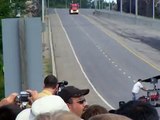 testing of a truck runaway ramp in North Bay, ON.