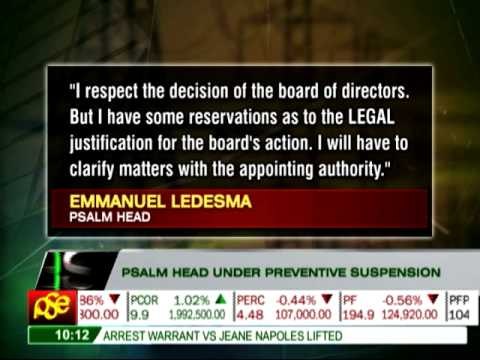 Why gov't suspended PSALM chief