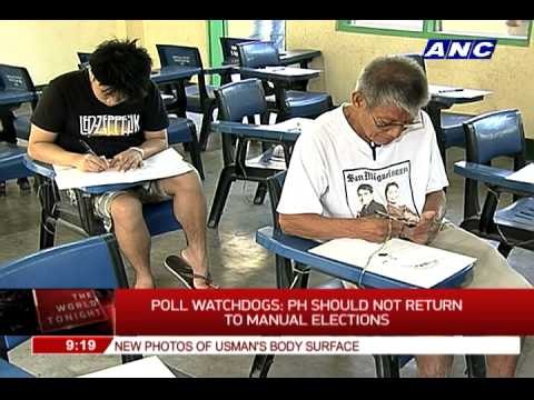 Poll watchdogs reject return to manual elections