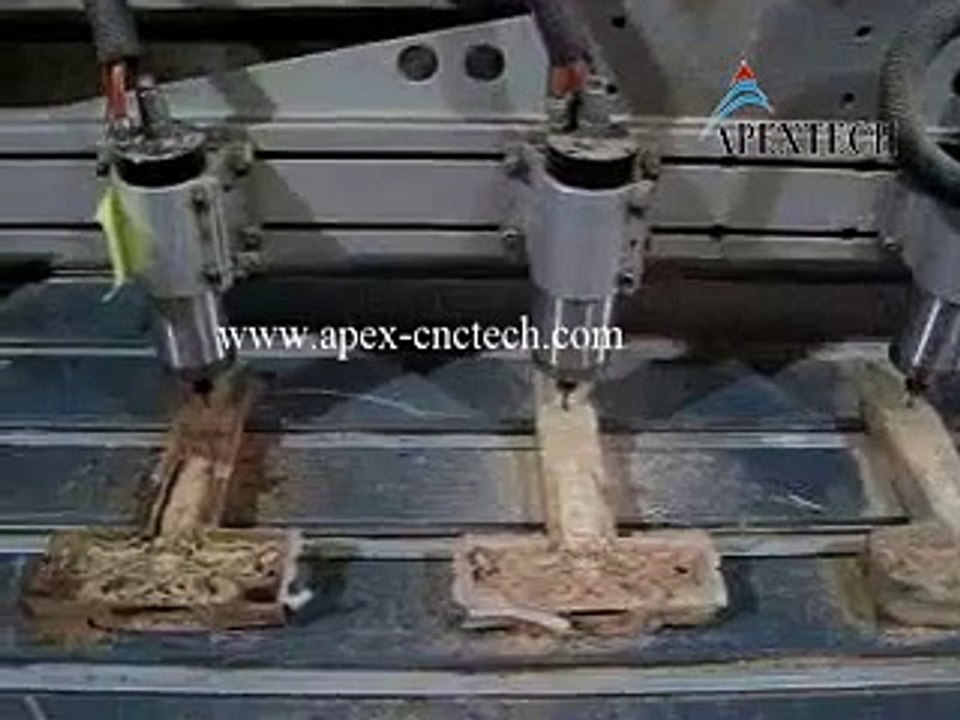 apextech cnc machinery with 4 spindles cnc router