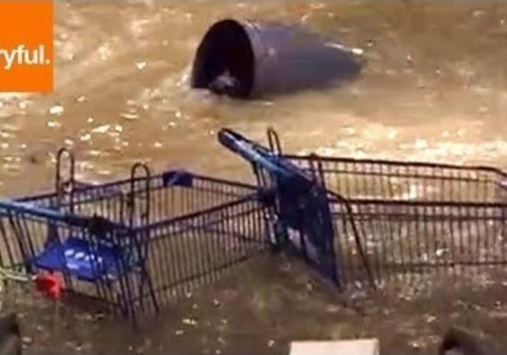 Heavy Flood Bursts Into Queensland Mall