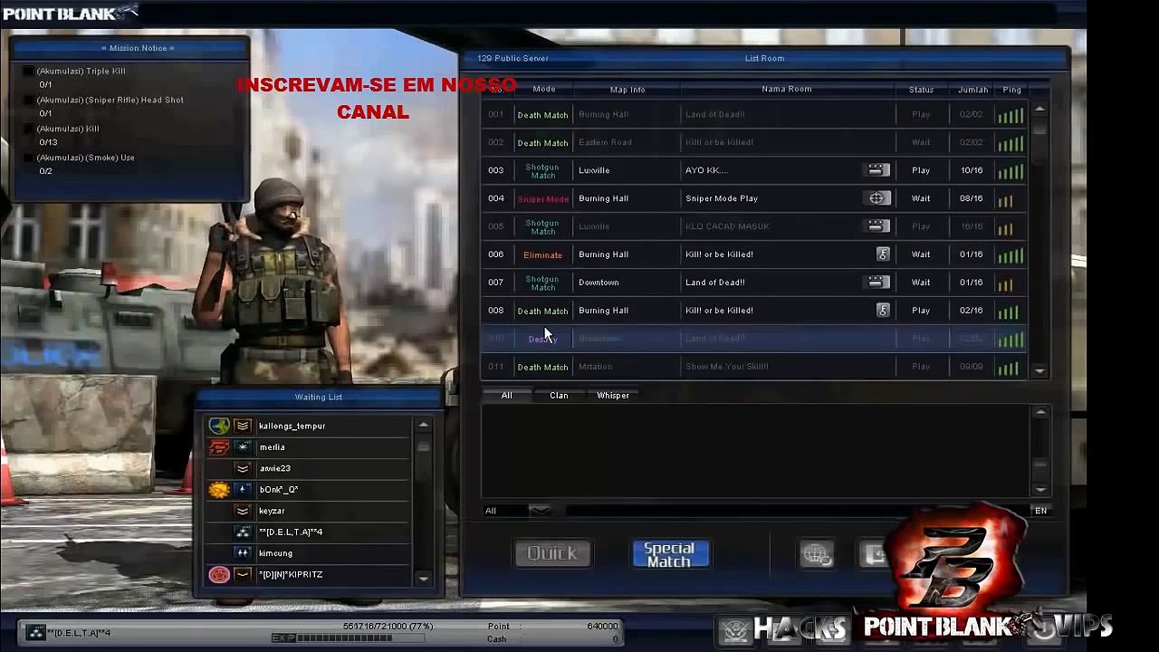 AUTO EXP HACK POINT BLANK MAIO  2015
