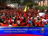 Hugo Chávez canta en el Balcón del Pueblo Palacio de Miraflores Caracas Venezuela Regreso de Cuba
