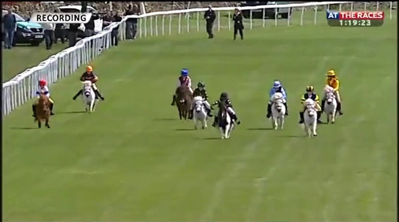 Une course de poney pour enfants ! Adorable Haha!