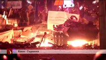Протестующие на майдане сожгли БТР - Киев